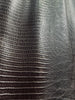 Croc Print Dark Brown Calf Leather