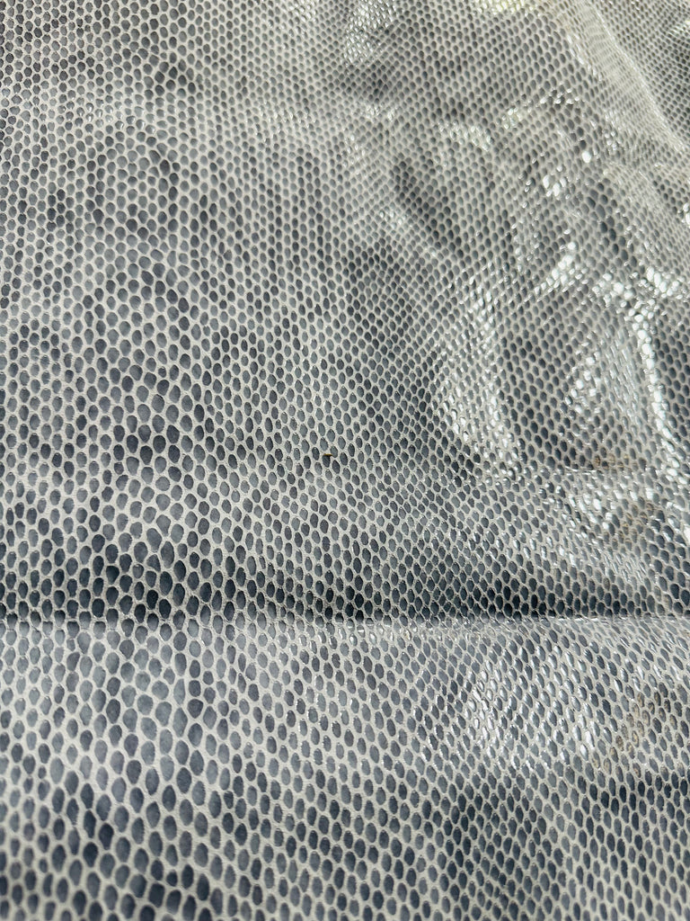 Light Grey Fish Scale Leather Pieces