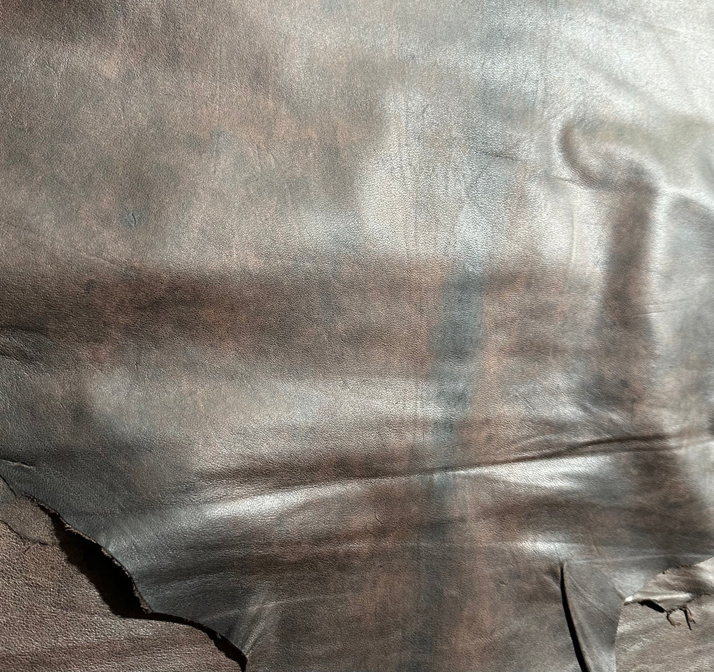 Brown Splotchy Lamb Leather