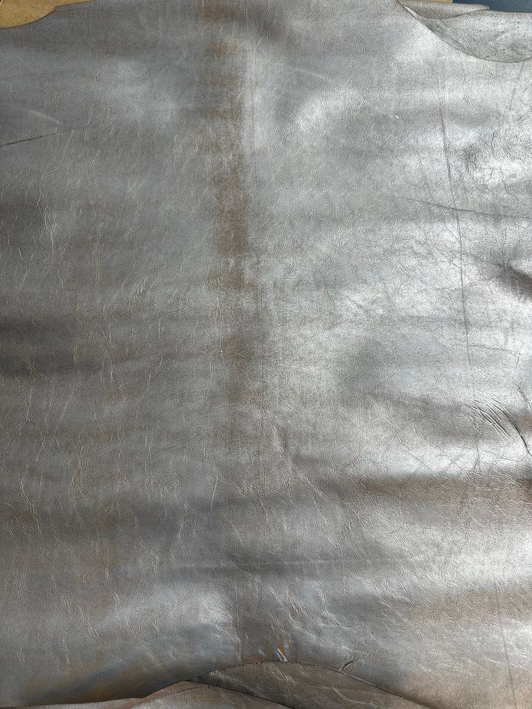 Silver Washed sheep leather with a peach undertone