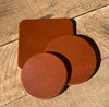 Leather Coaster Blank- Set of 6 -FREE SHIPPING