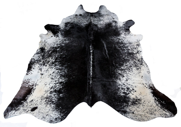 Speckled Black Dark Cow Hide Rug - FREE SHIPPING