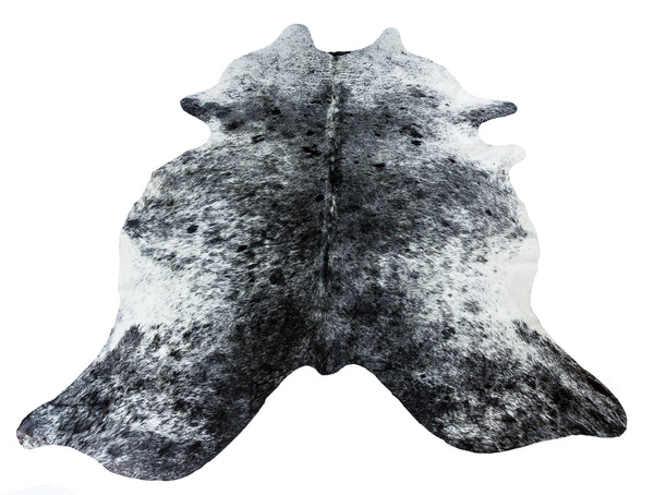 Speckled Black Spotted Cow Hide Rug - FREE SHIPPING