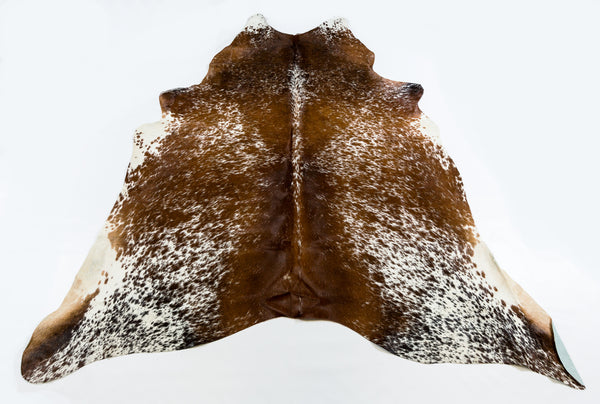 Speckled Brown Dark Cow Hide Rug - FREE SHIPPING