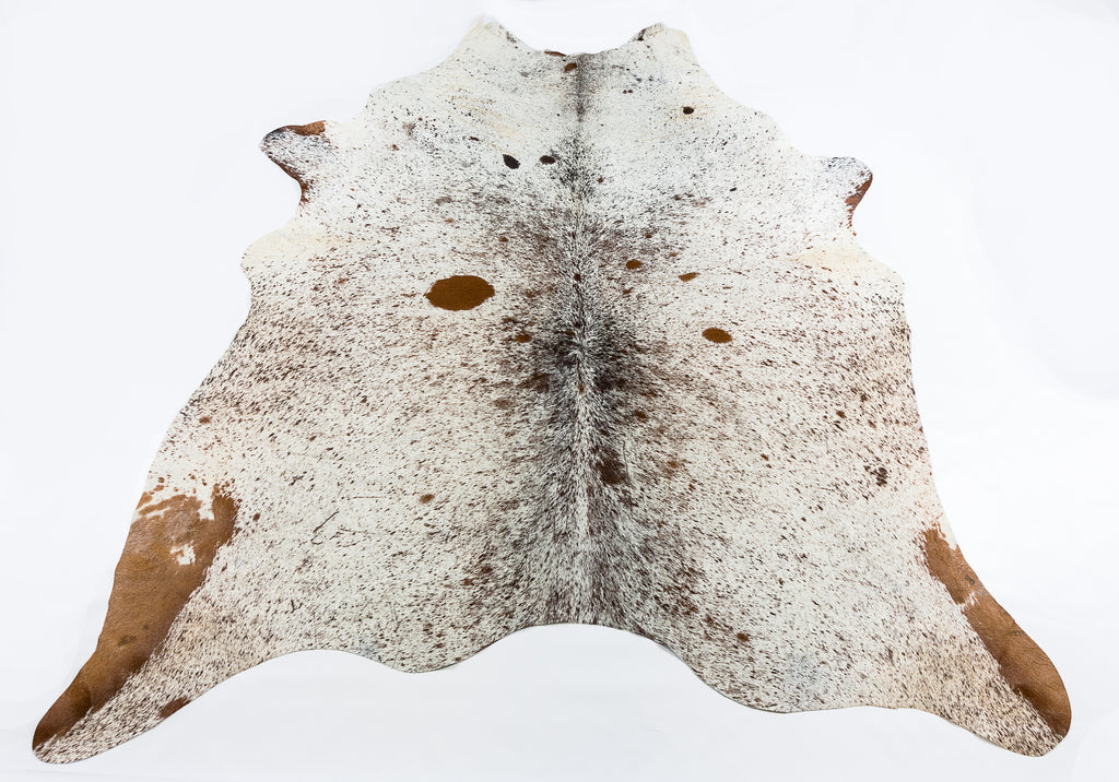 Speckled Brown Light Cow Hide Rug - FREE SHIPPING