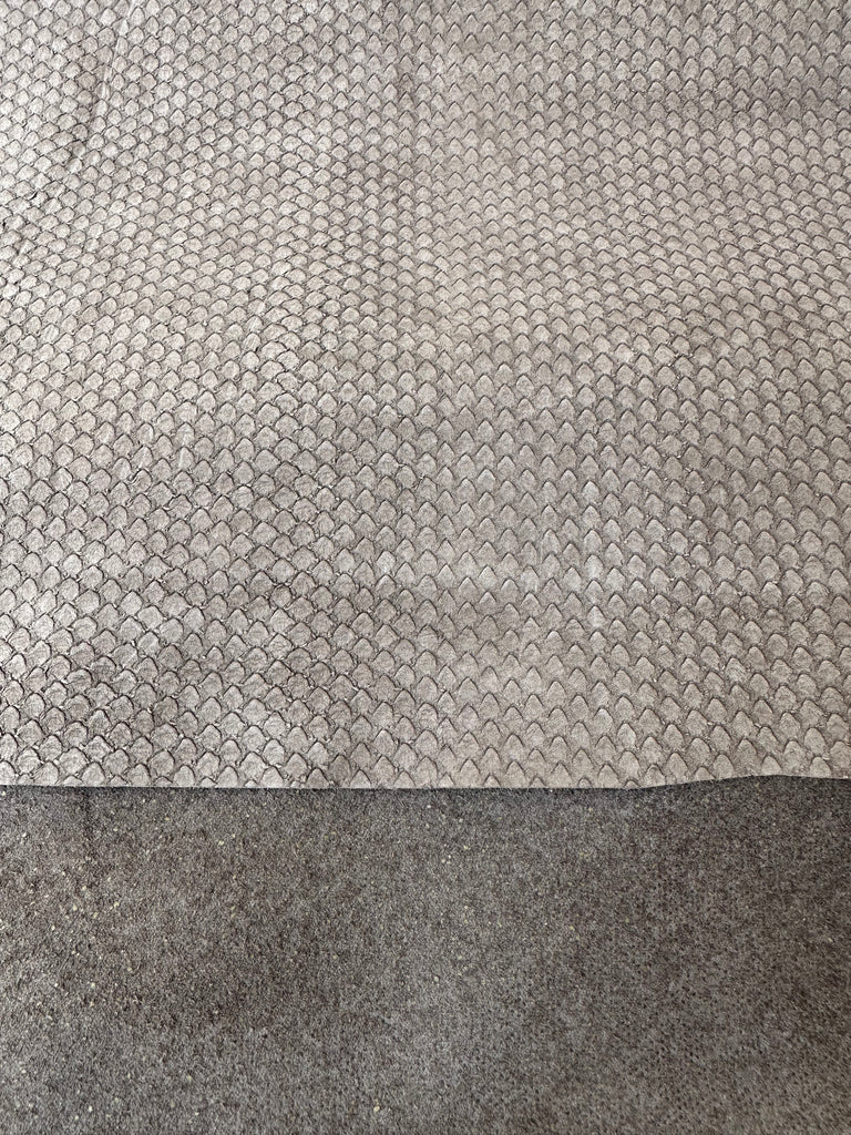 Fish Scale Embossed Leather