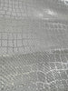 White and silver scale print foil - cowhide