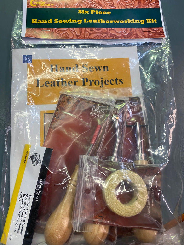 Six piece hand sewing leather working kit - FREE SHIPPING
