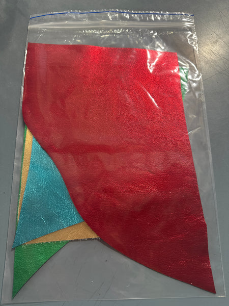 Leather Foil Pack - 4 small pieces - pre-packed