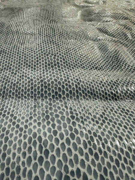 Light Grey Fish Scale Leather Pieces with 1 x free metallic and shimme ...
