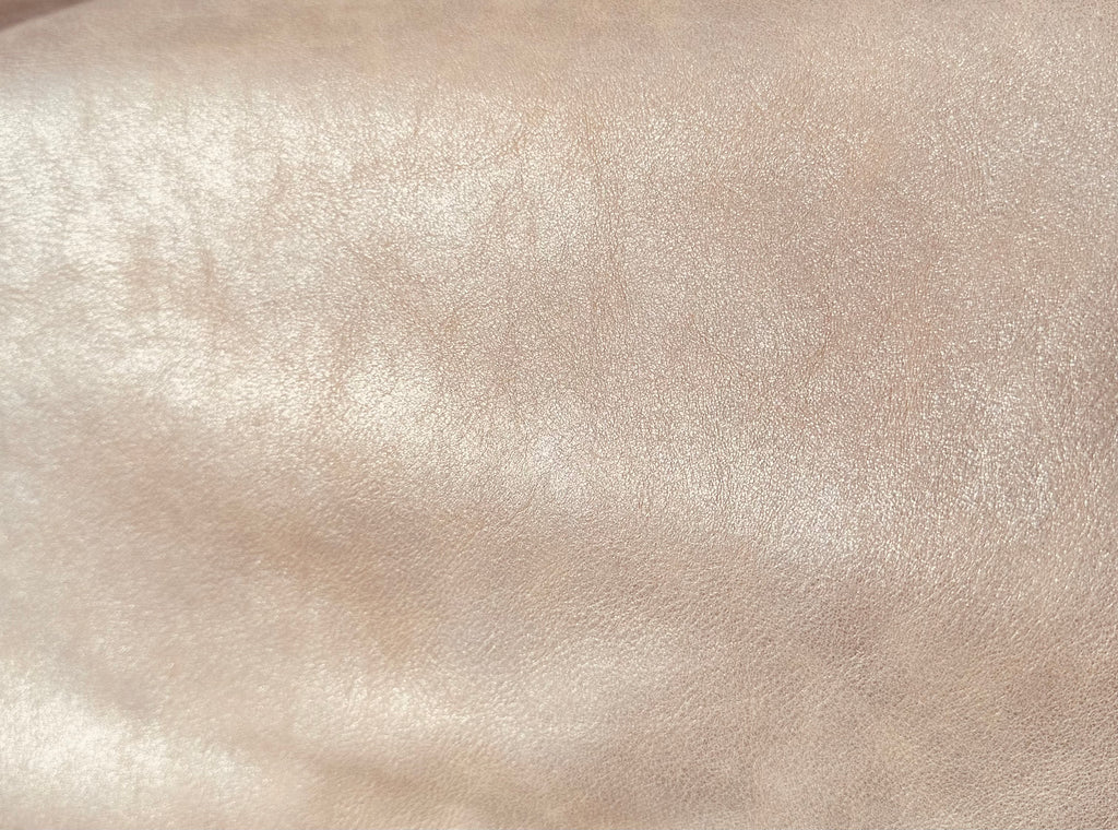 Silver Blotted Peach Cowhide Leather