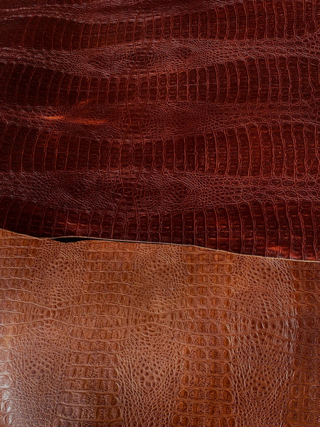 Italian Croc Embossed Double Shoulder - LIMITED STOCK