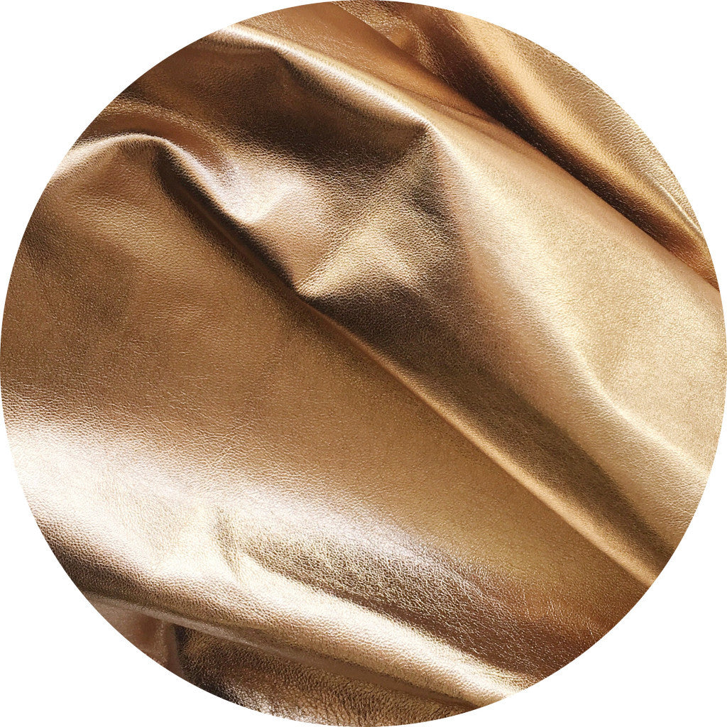 Metallic Gold Lamb Leather | East Coast Leather, Australia