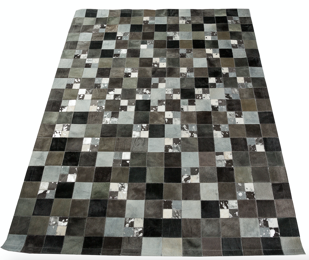 Grigio Lux Patchwork Rug - FREE SHIPPING